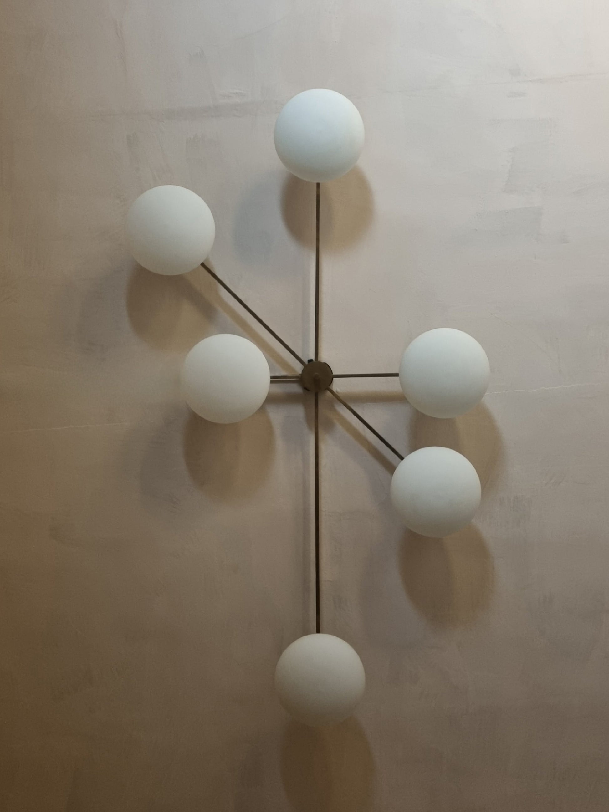 6 Lune Rare Ceiling Lamp Designed by Angelo Lelii for Arredoluce, 1961 Flush Mounts