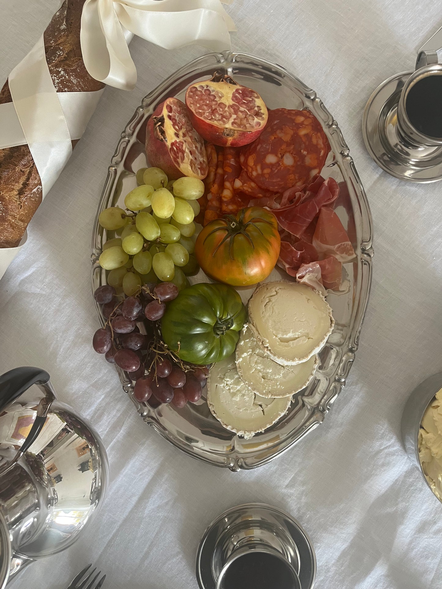 Adorned Steel Tray