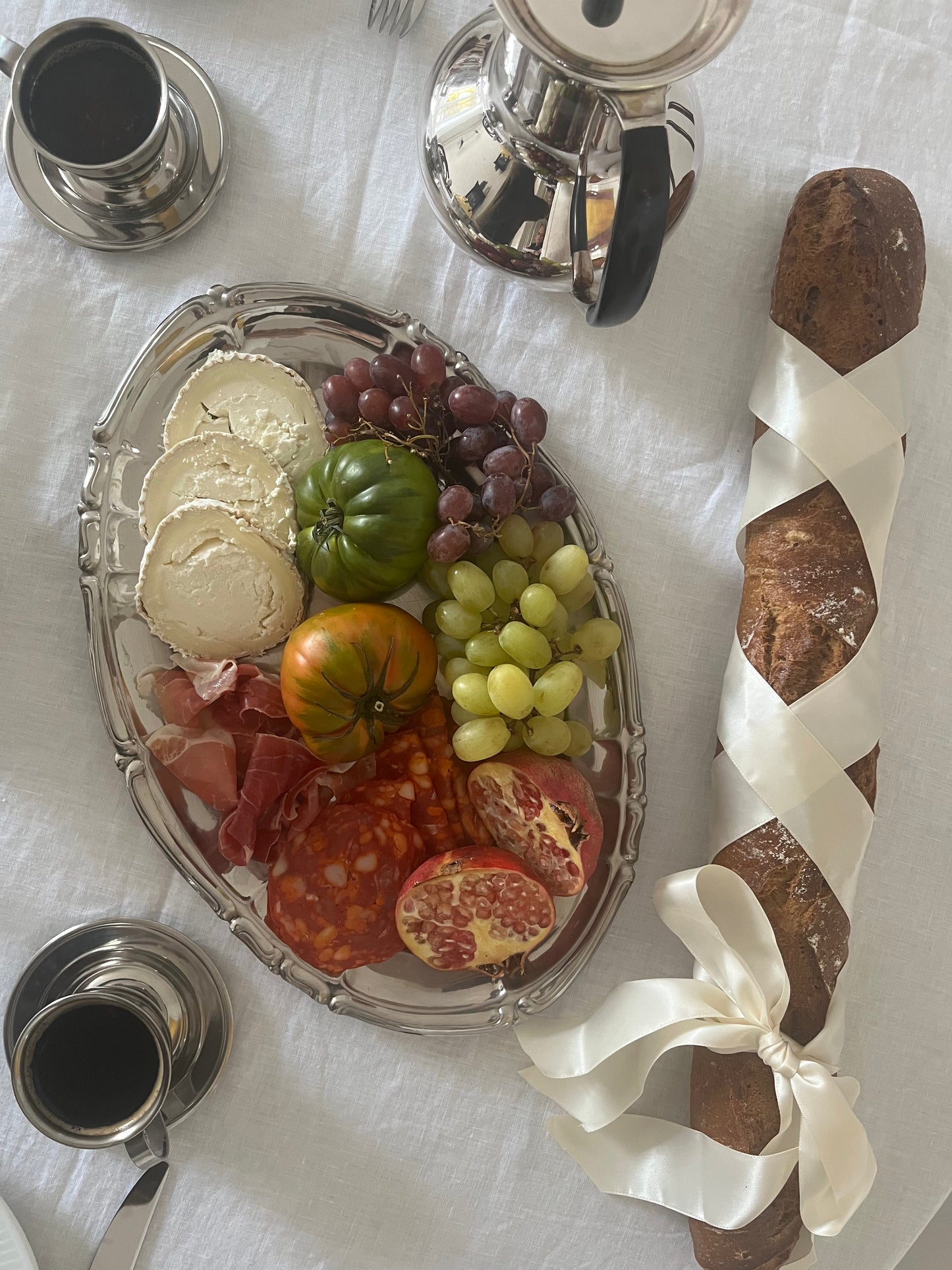 Adorned Steel Tray