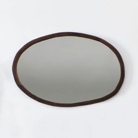 Amarante Oval Mirror in Walnut Mirrors