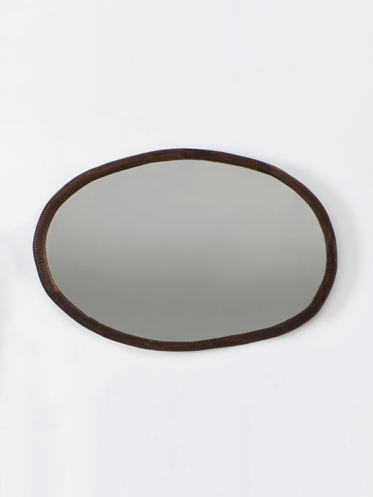 Amarante Oval Mirror in Walnut Mirrors