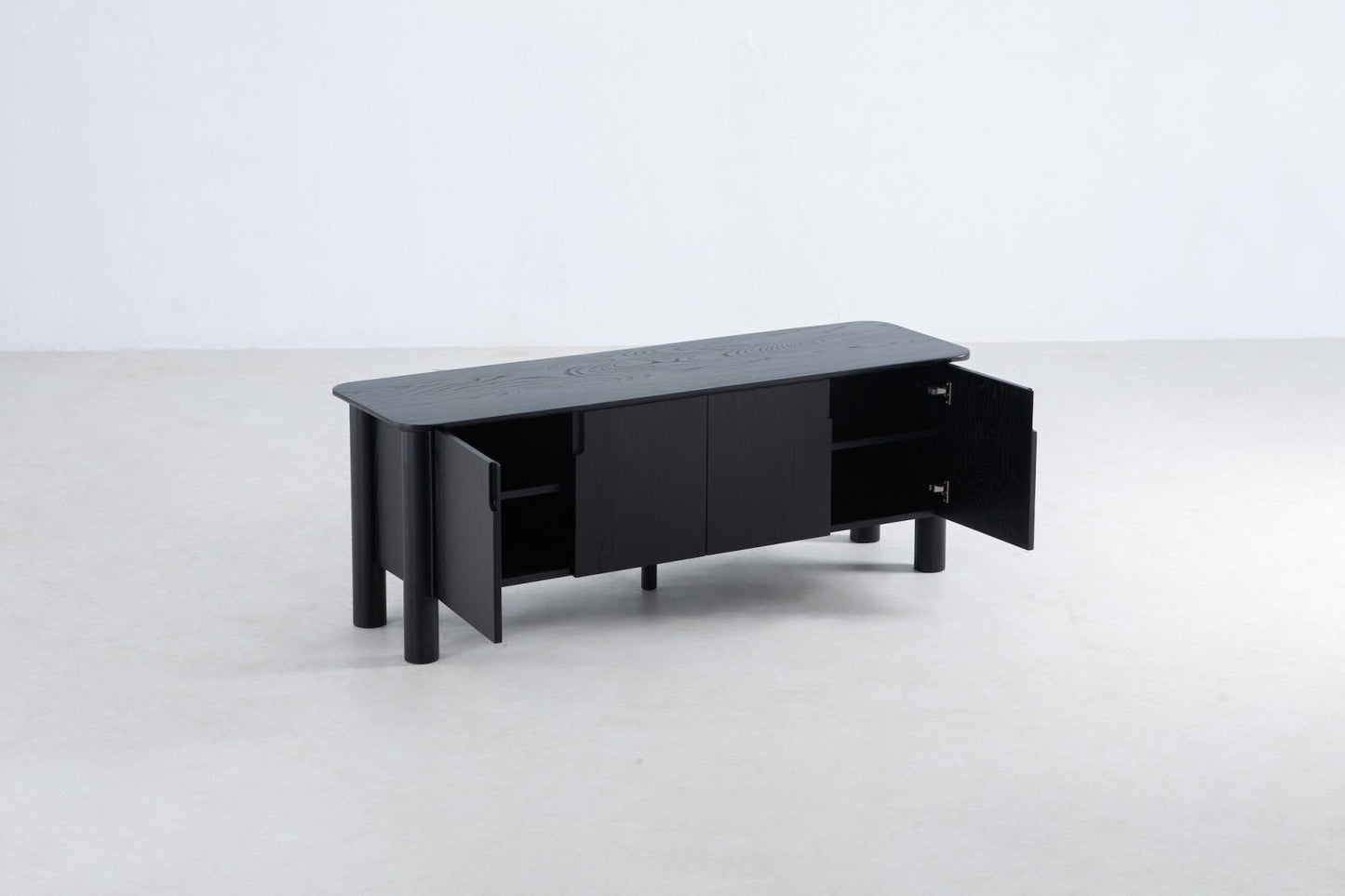 Arc Media Cabinet in Black Media Furniture