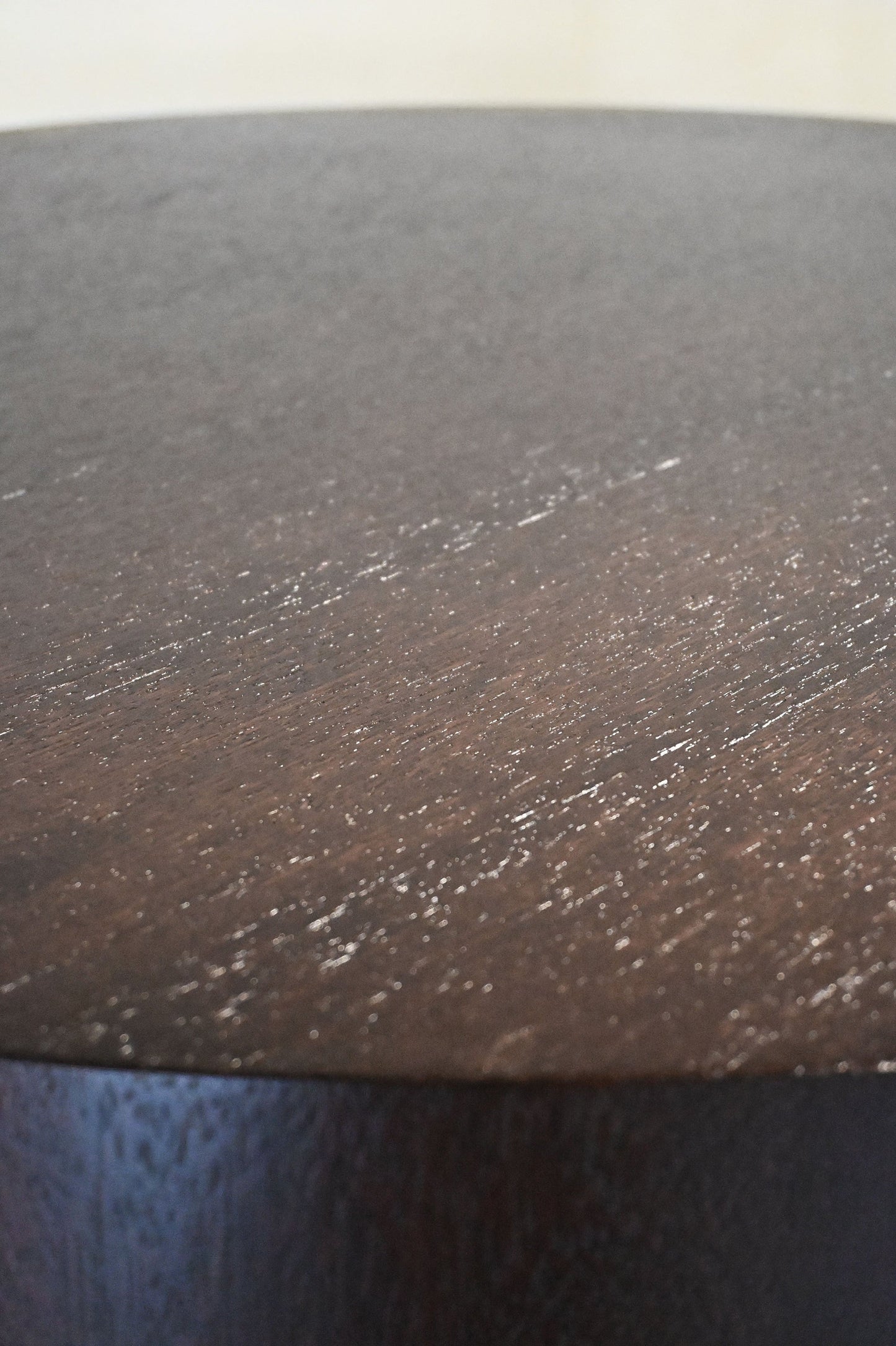 Basilian Round Table with Top in Dark Tinted Sucupira Wood by Tobia Scarpa, 1970 End Tables