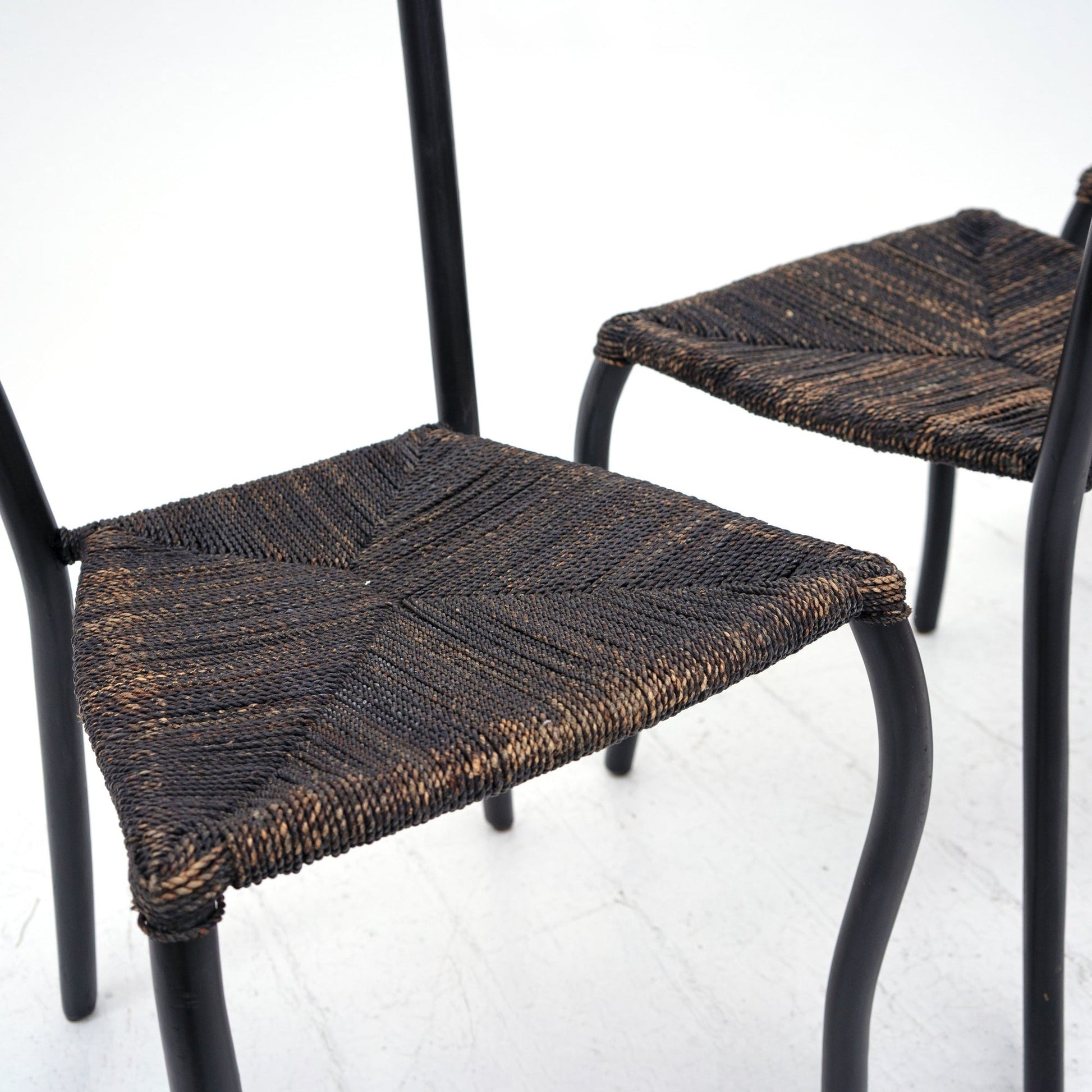 Set of 4 Black Manila Dining Chairs by Val Padilla for Conran, ca. 1980 Dining Chairs