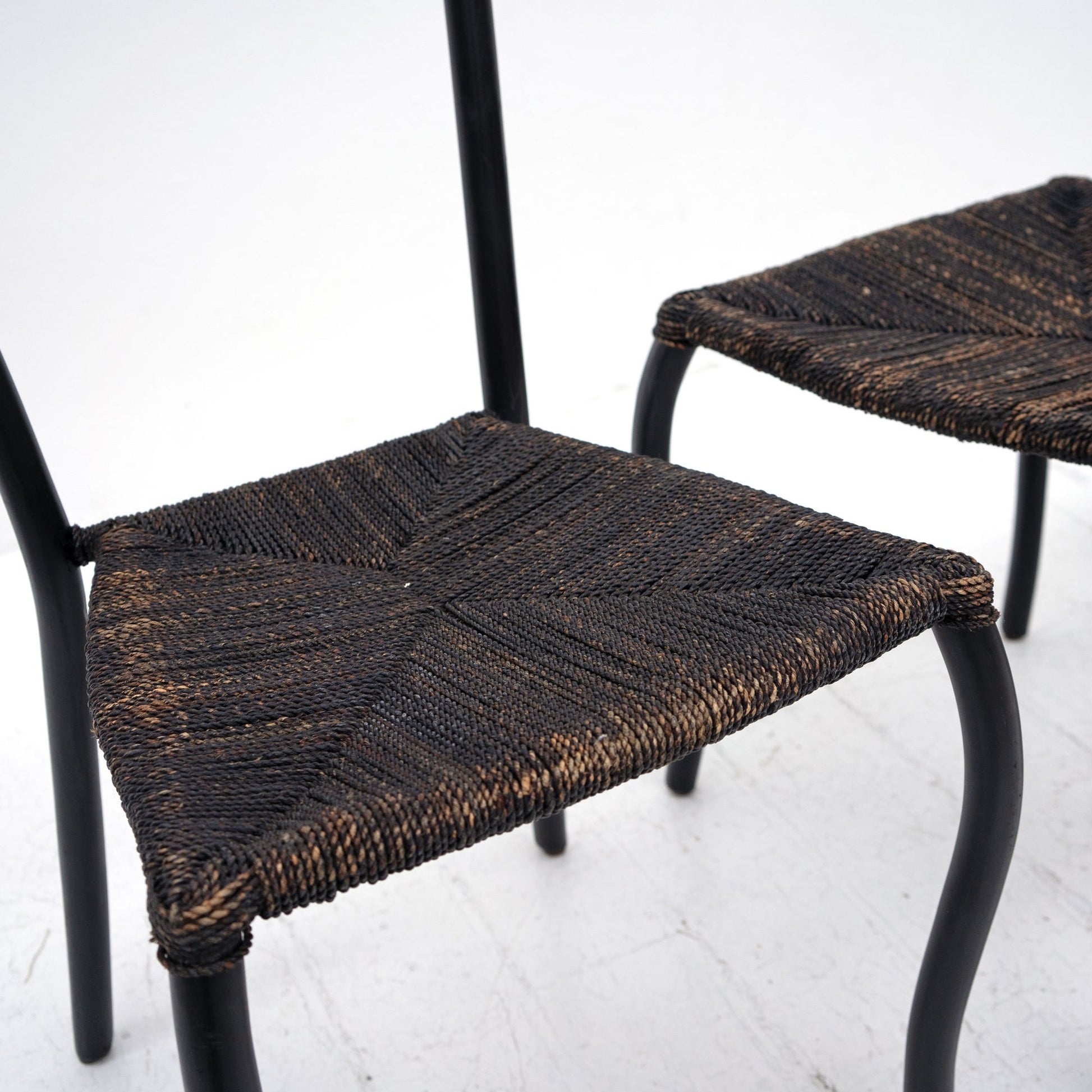 Set of 4 Black Manila Dining Chairs by Val Padilla for Conran, ca. 1980 Dining Chairs