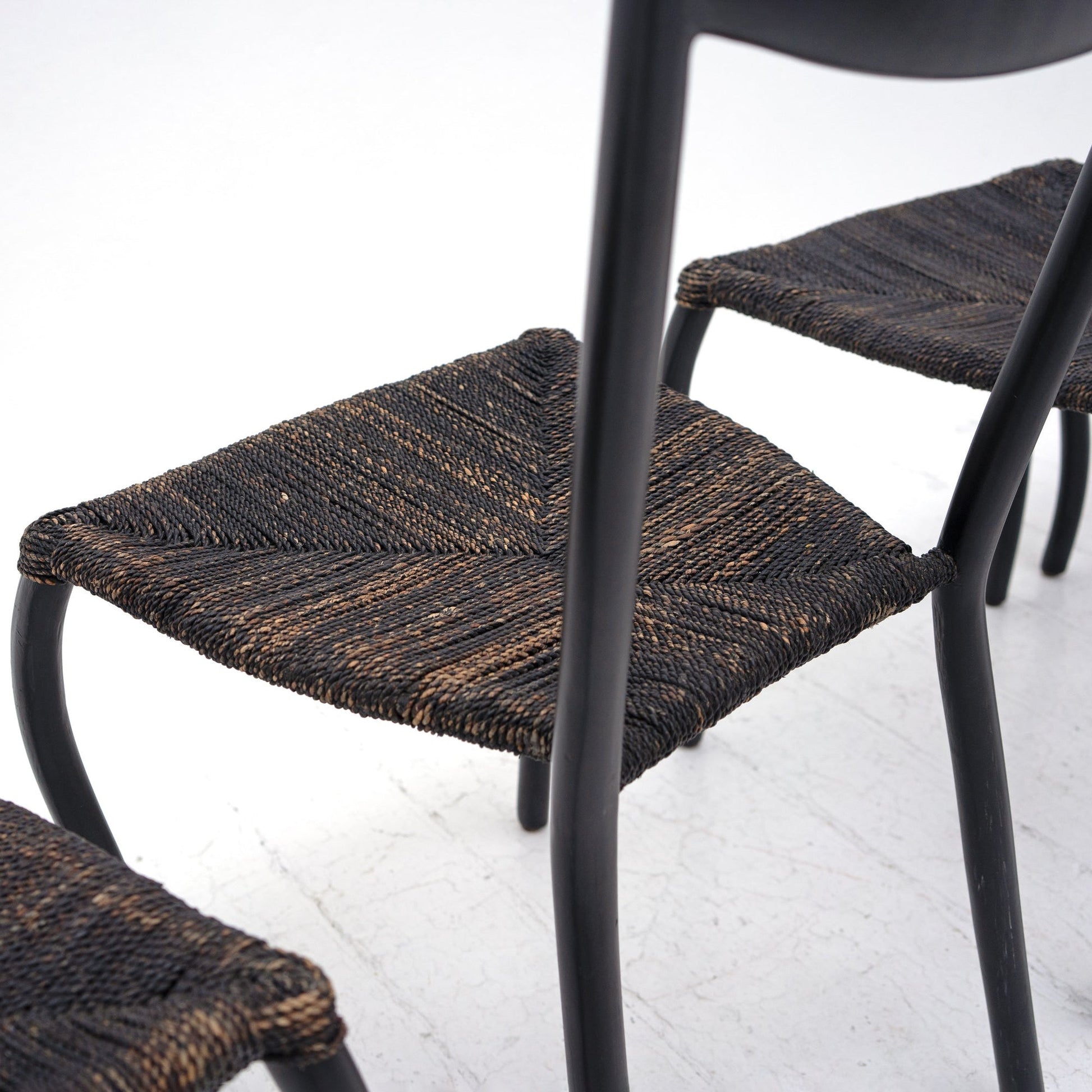 Set of 4 Black Manila Dining Chairs by Val Padilla for Conran, ca. 1980 Dining Chairs