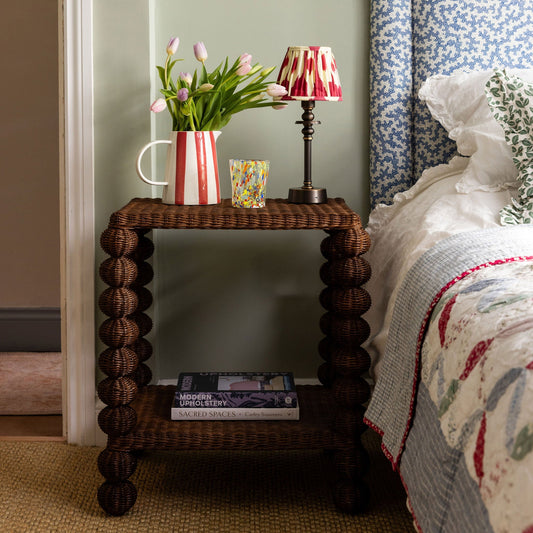 Bobbin Rattan Side Table End Tables