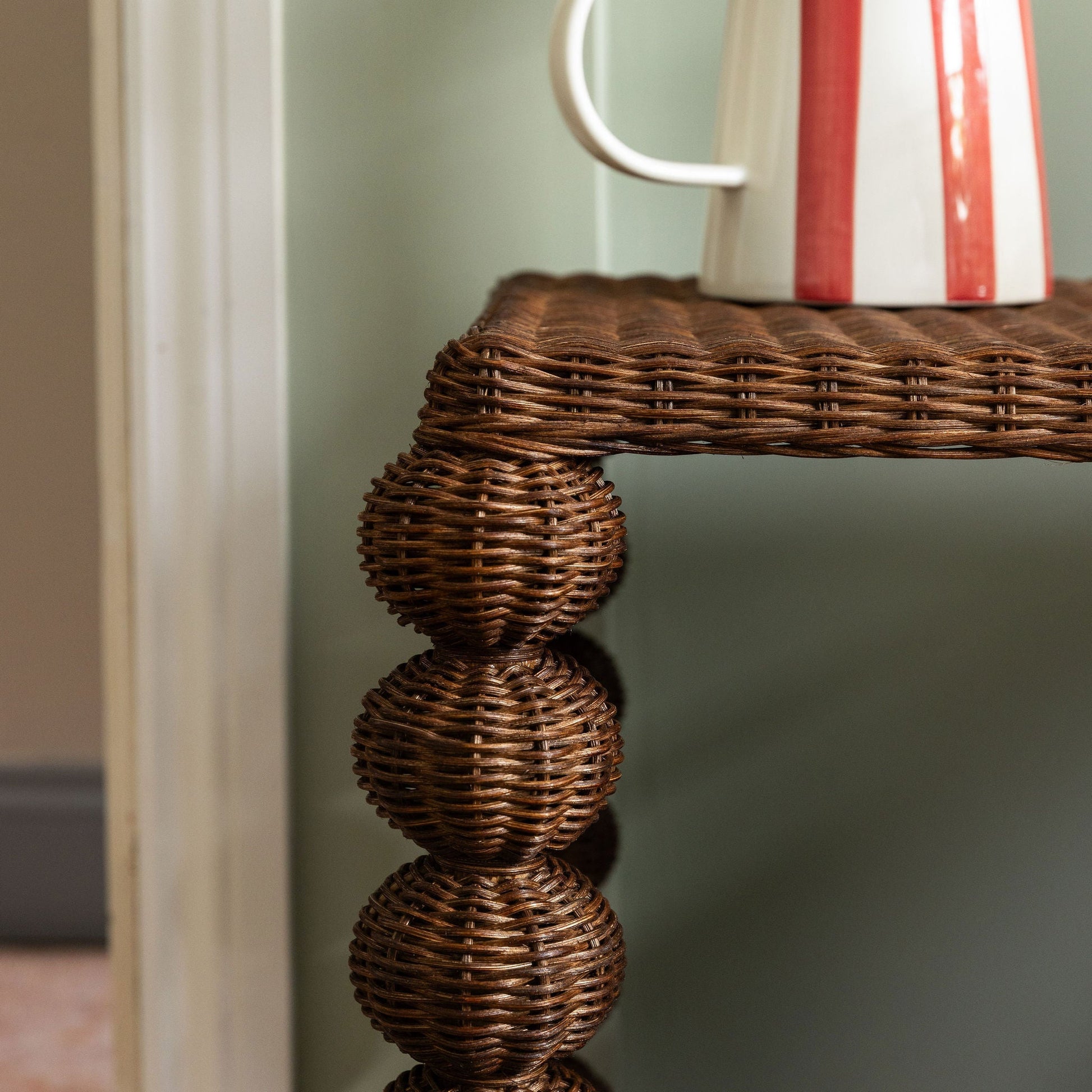 Bobbin Rattan Side Table End Tables