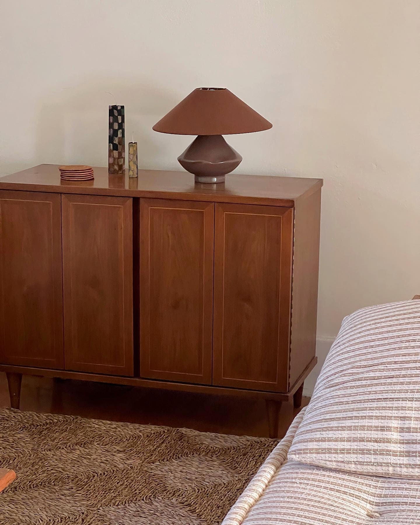 Brown Conical Glass Lamp Table Lamps