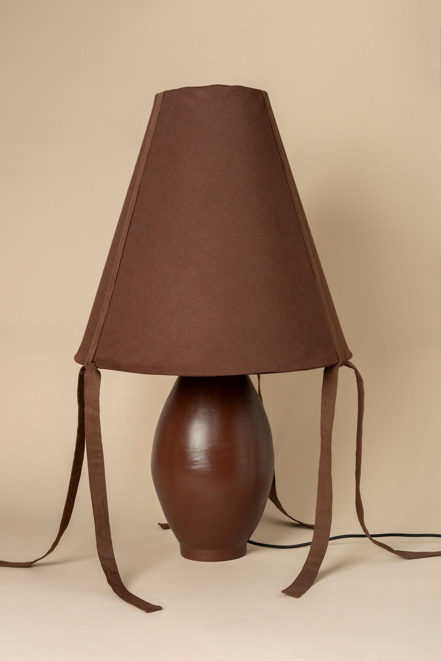Brown Ceramic Large Lamp Table Lamps