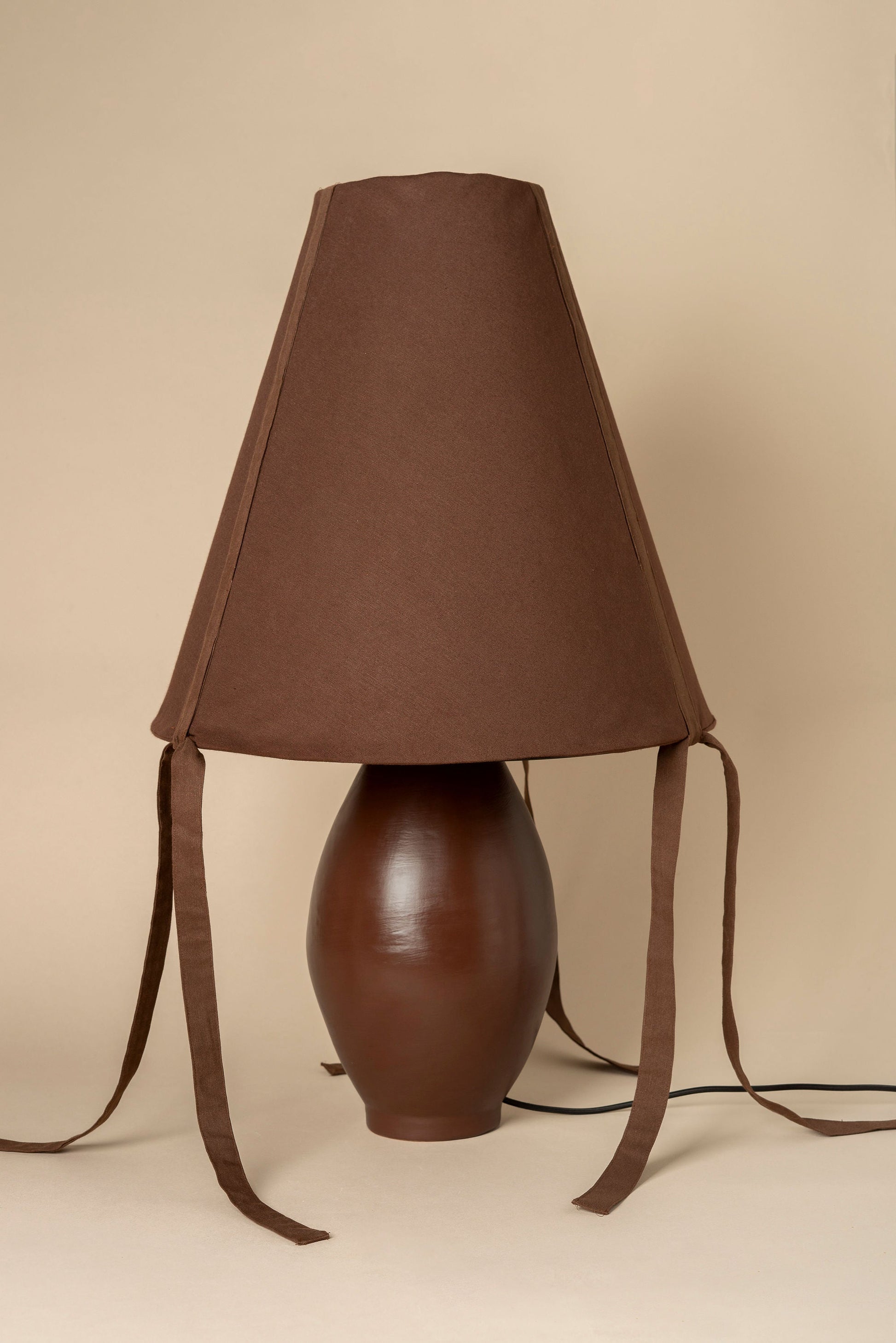 Brown Ceramic Large Lamp Table Lamps