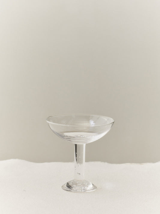 Bubble Glass Champagne Coupe - Plain Top (Set of Two) Decorative Objects