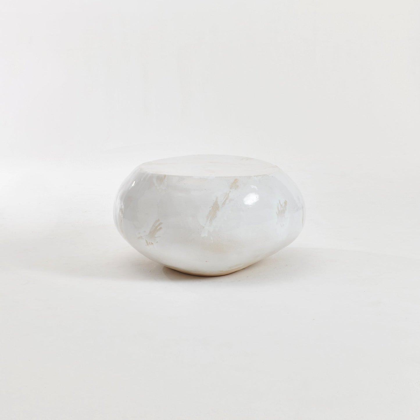 Ceramic Coffee Table No4 in Custom Texture White Coffee Tables
