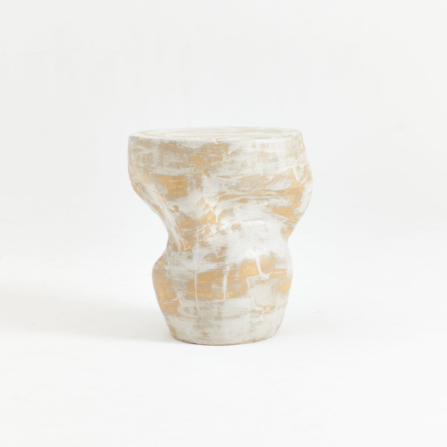 Ceramic Large Side Table in Cream/Sand End Tables