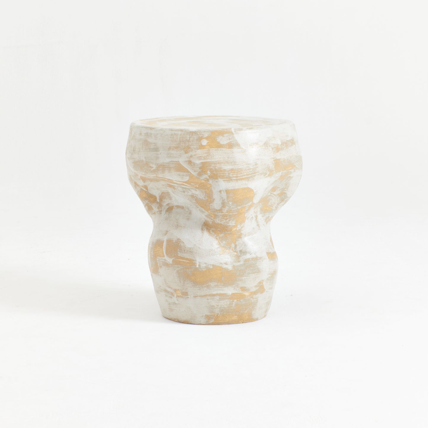 Ceramic Large Side Table in Cream/Sand End Tables