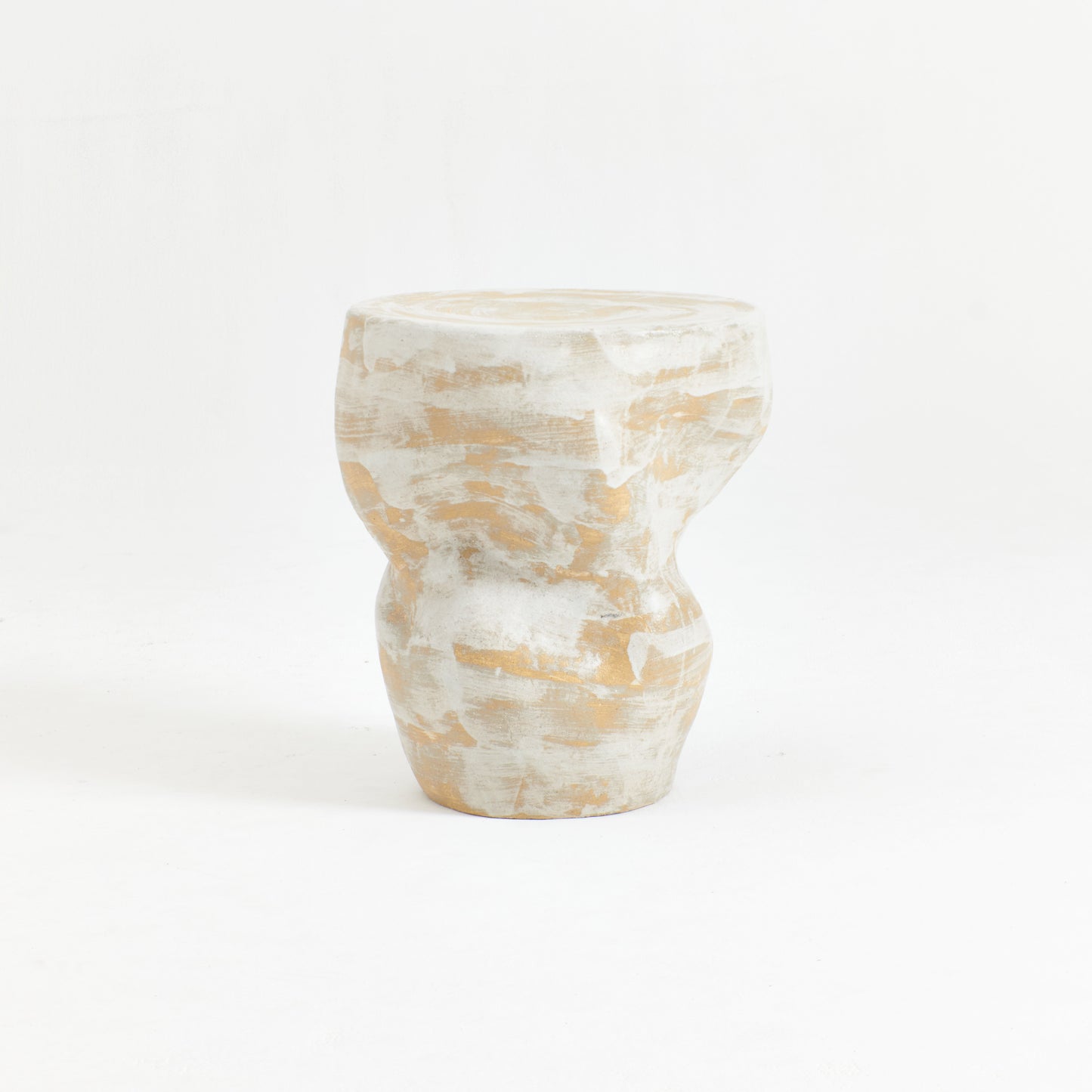 Ceramic Large Side Table in Cream/Sand End Tables