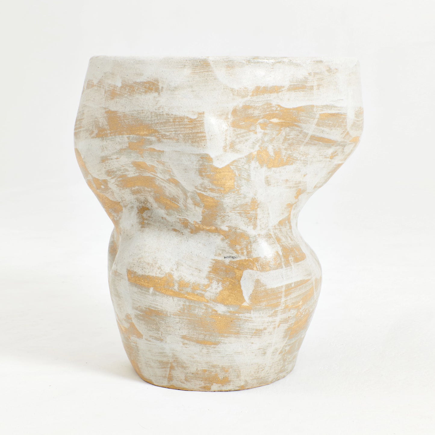 Ceramic Large Side Table in Cream/Sand End Tables