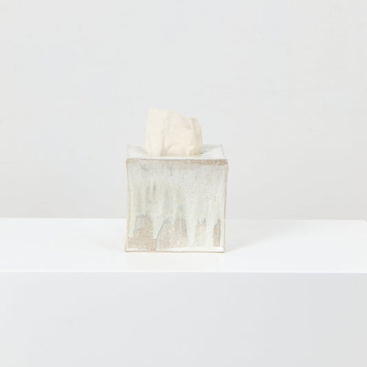 Ceramic Square Tissue Box in Roquefort Tissue Box