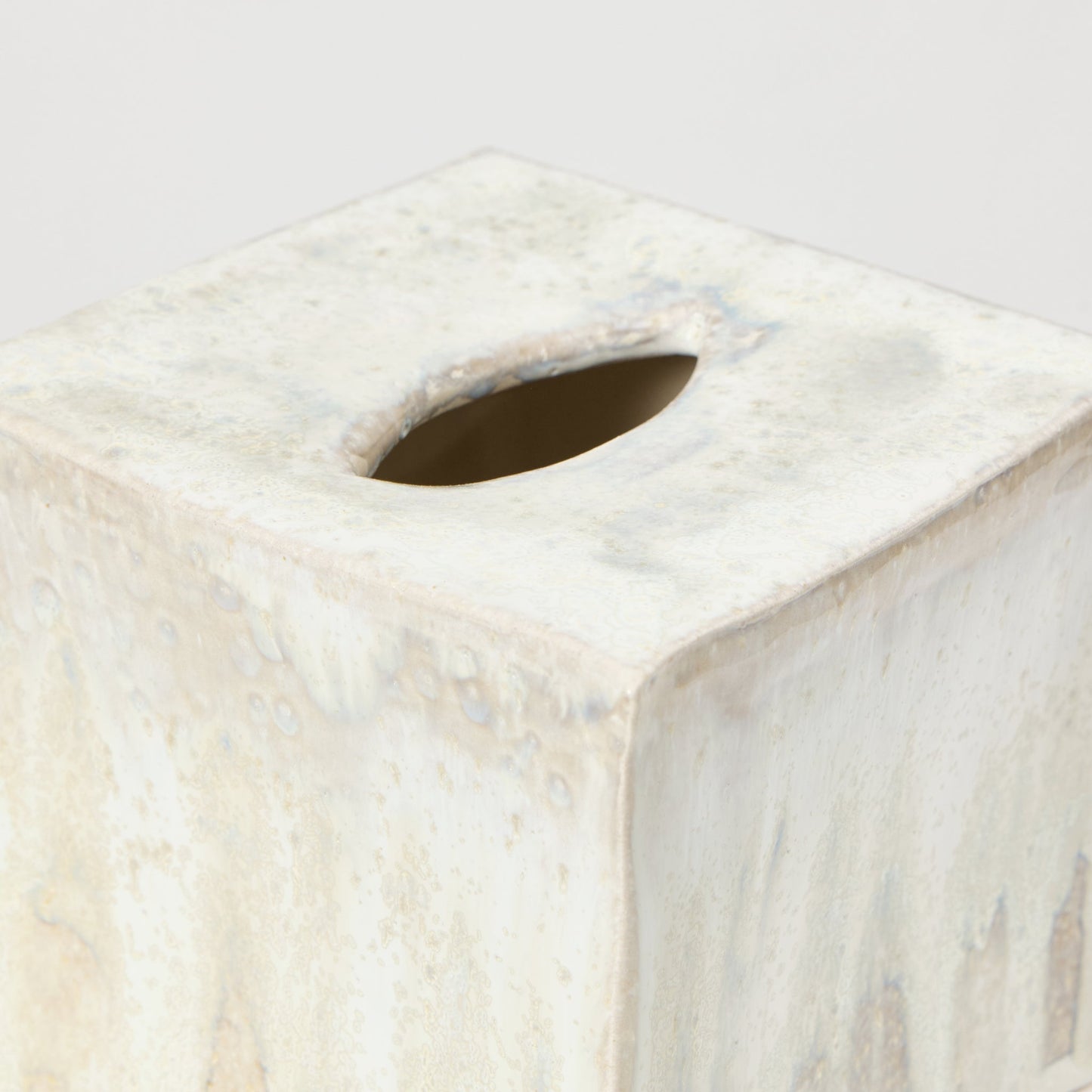 Ceramic Square Tissue Box in Roquefort Tissue Box