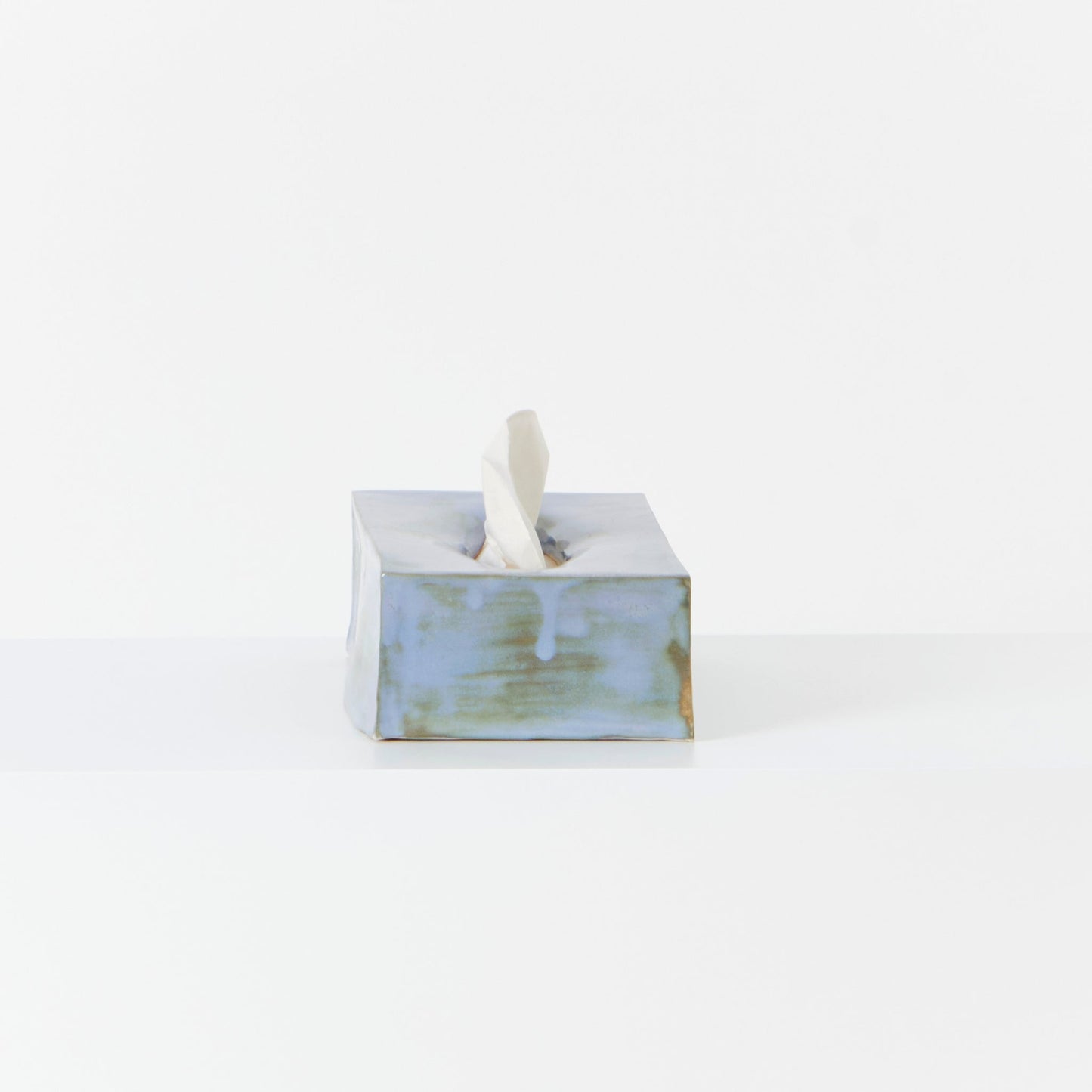 Ceramic Tissue Box in Moss Blue Tissue Box