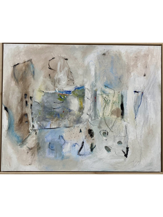 Collage, Acrylic Wood Framed on Canvas Artwork