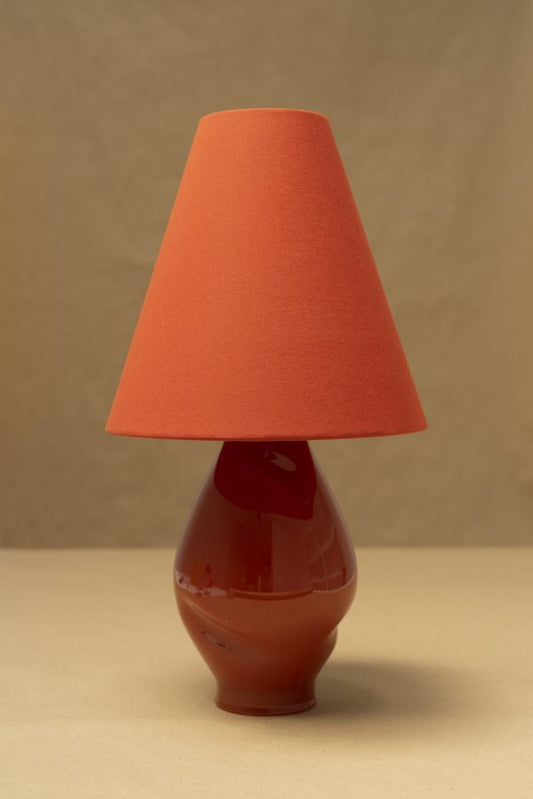Dark Red Conical Glass Lamp Table Lamps