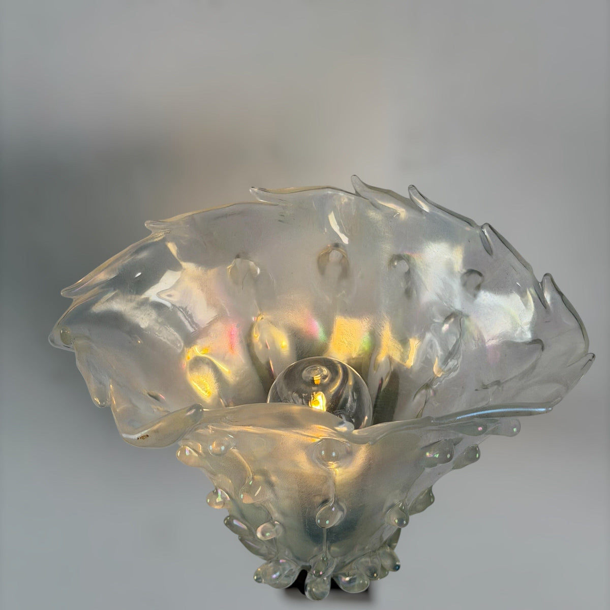 Ercole Barovier "Medusa Piccola" Art Deco Wall Sconces, Murano, Circa 1940 Sconces