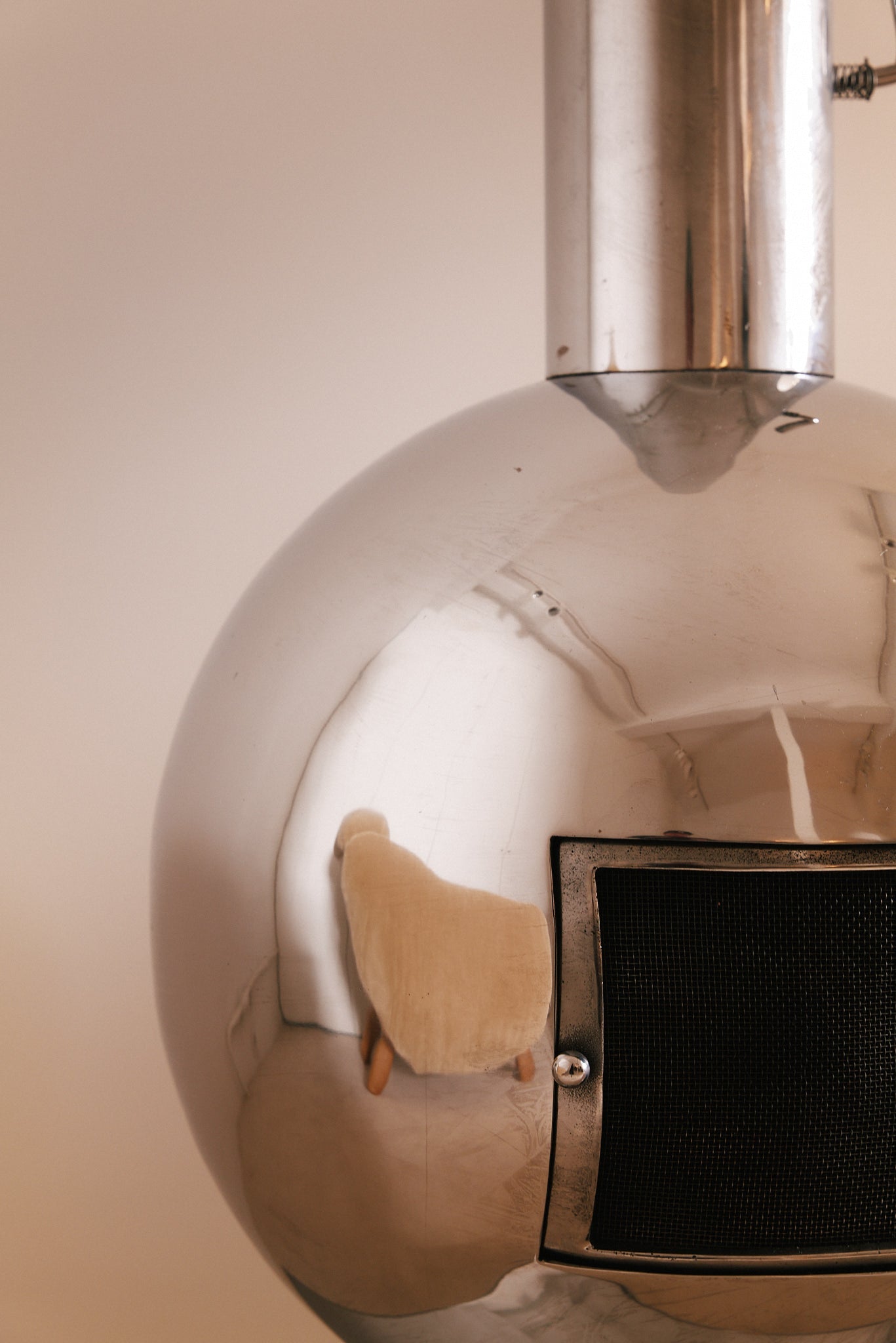 Fireplace in Polished Steel by Dreis Krejkamp, Netherlands, 1960 Fireplace