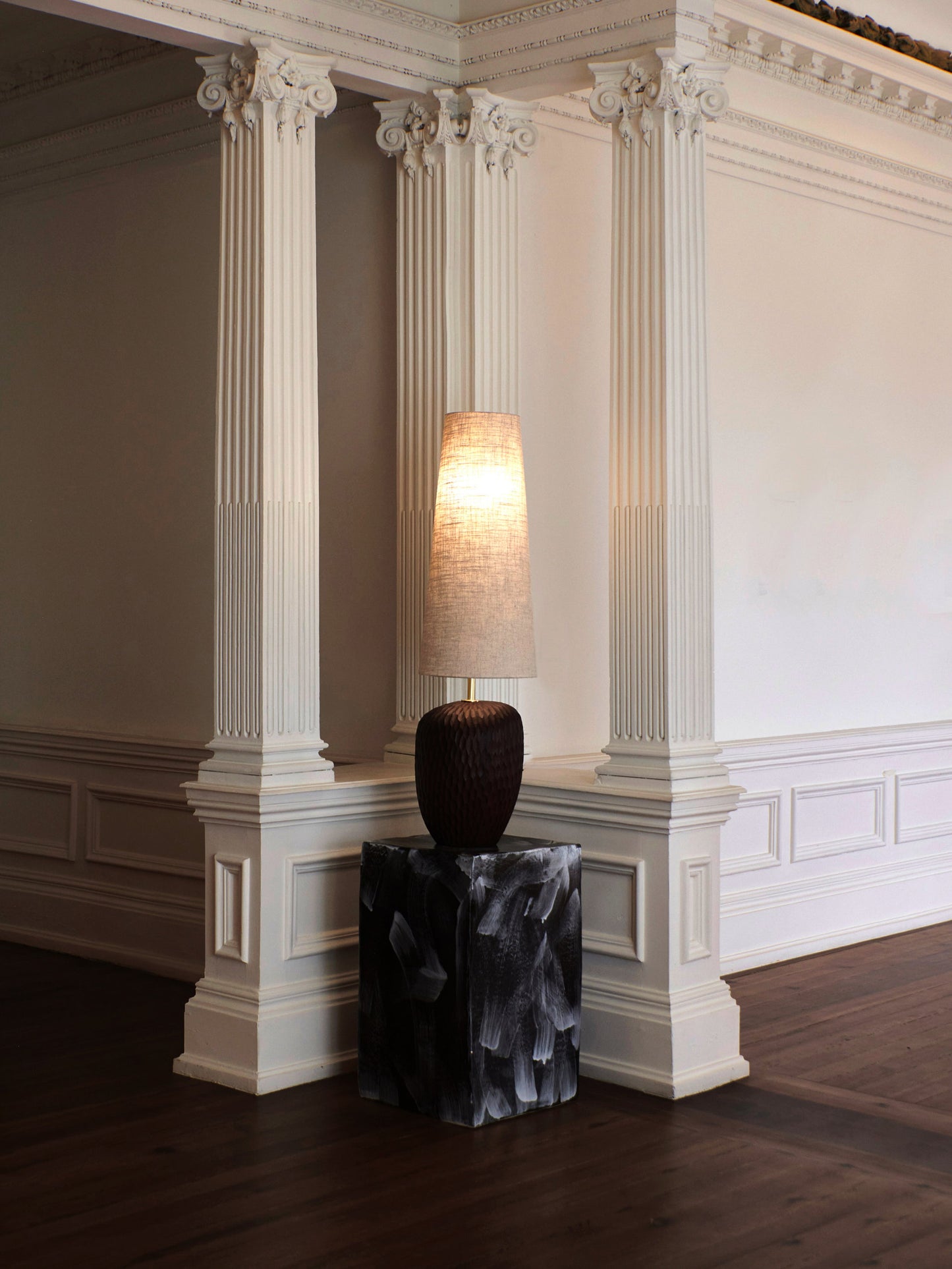 Foz Large Floor Light in Walnut Floor Lamps