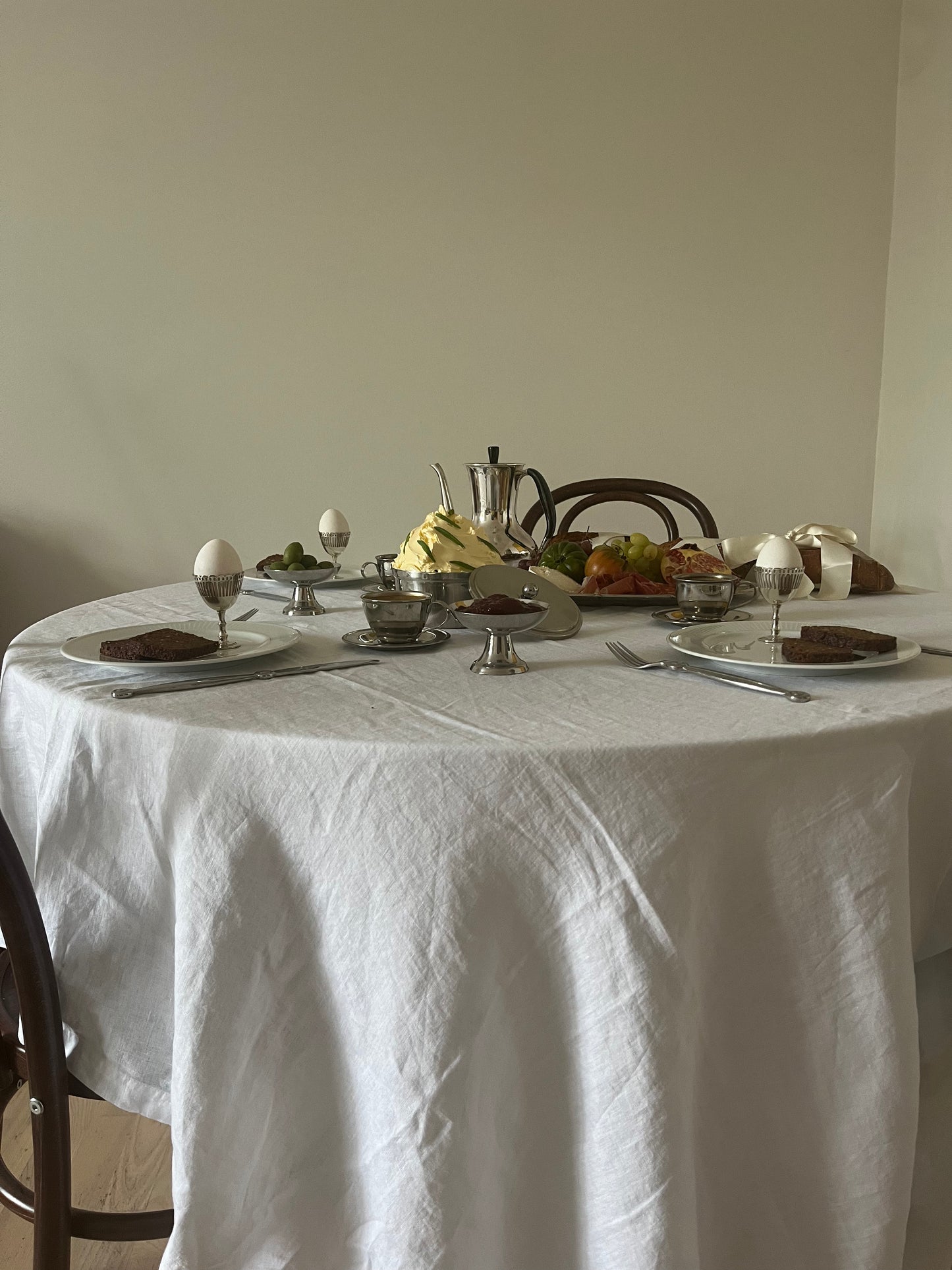 Silver Plated Egg Cups with Build-in Spoon Holder