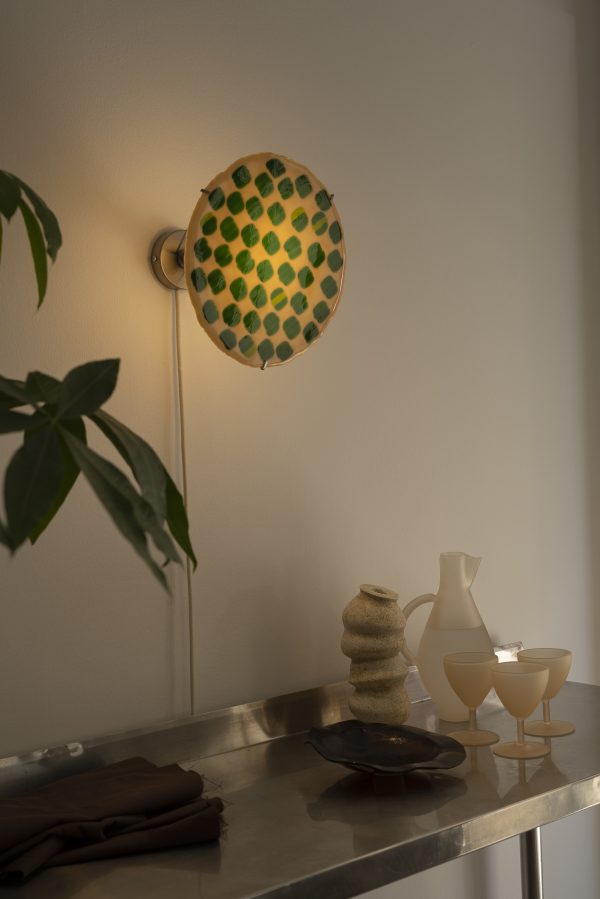 Glass Wall Lamp - Green-Beige Sconces