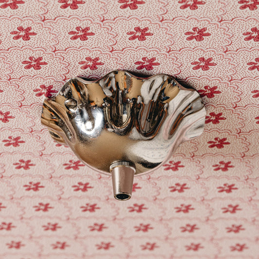 Wave Ceiling Rose, Polished Chrome Hardware