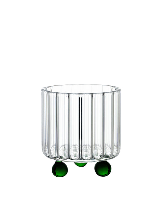 High Spirits Lowball Glass - Green, Set of 2 Glassware