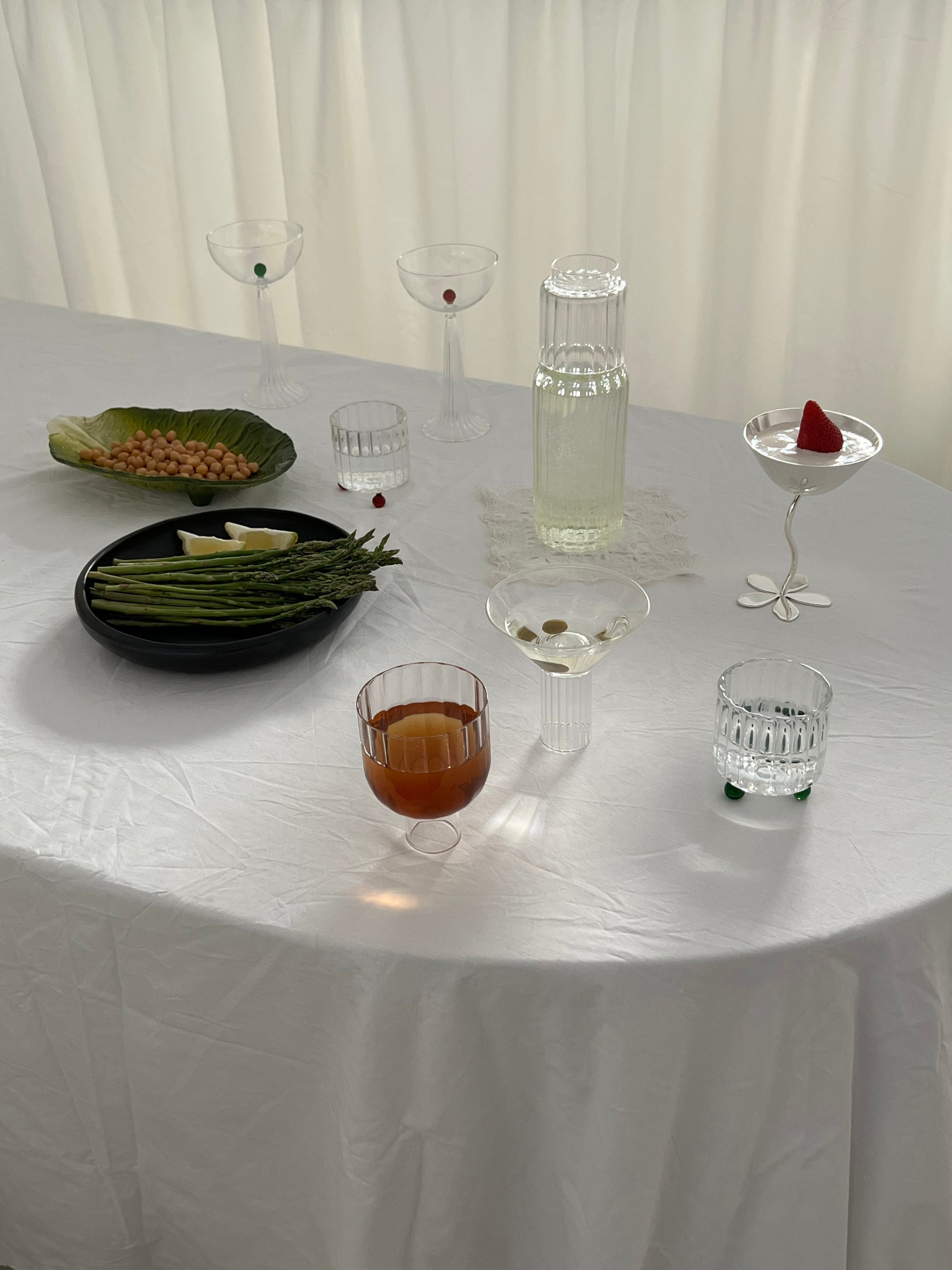 High Spirits Lowball Glass Green, Set of 2 Serveware