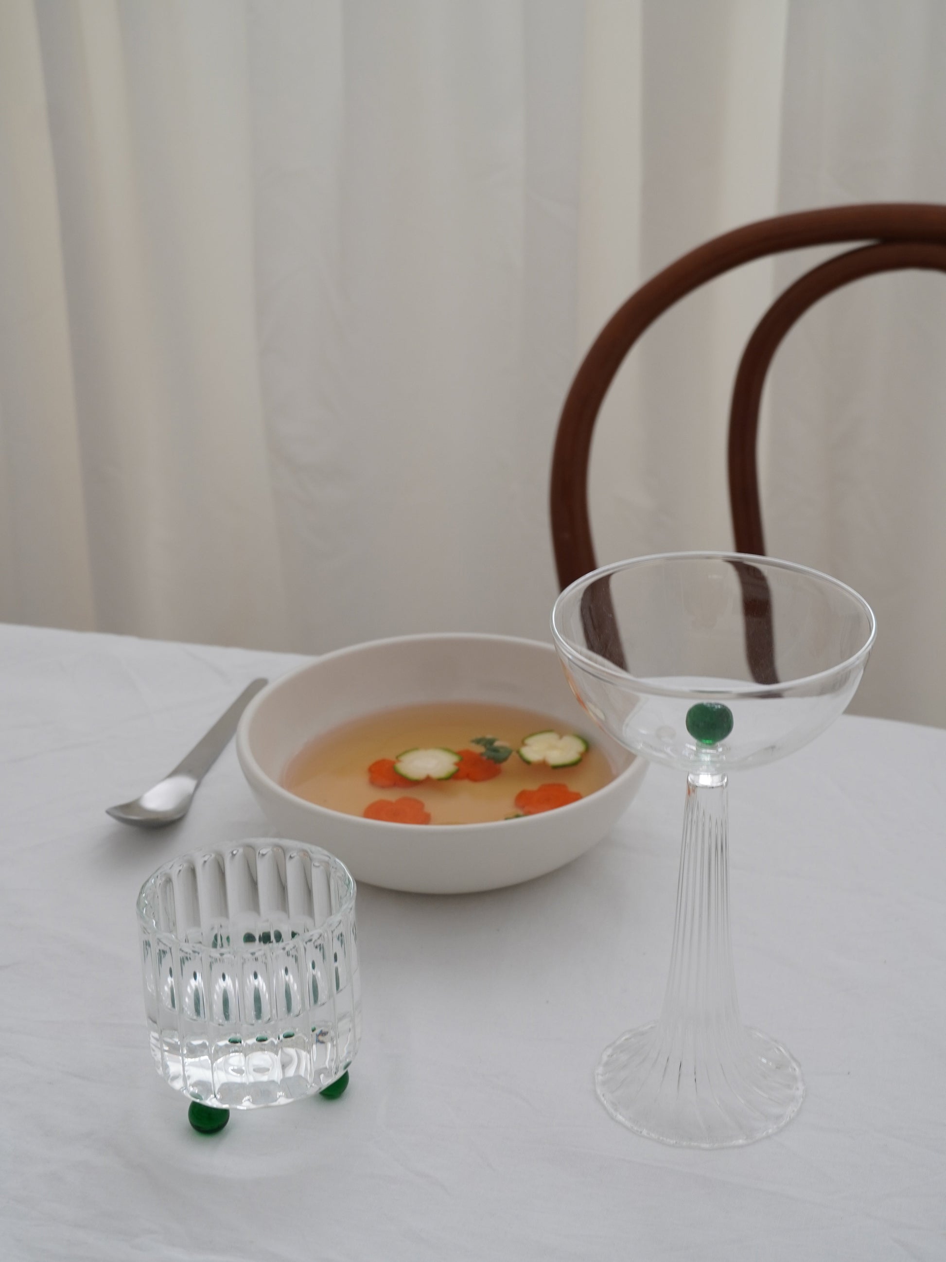 High Spirits Lowball Glass Green, Set of 2 Serveware