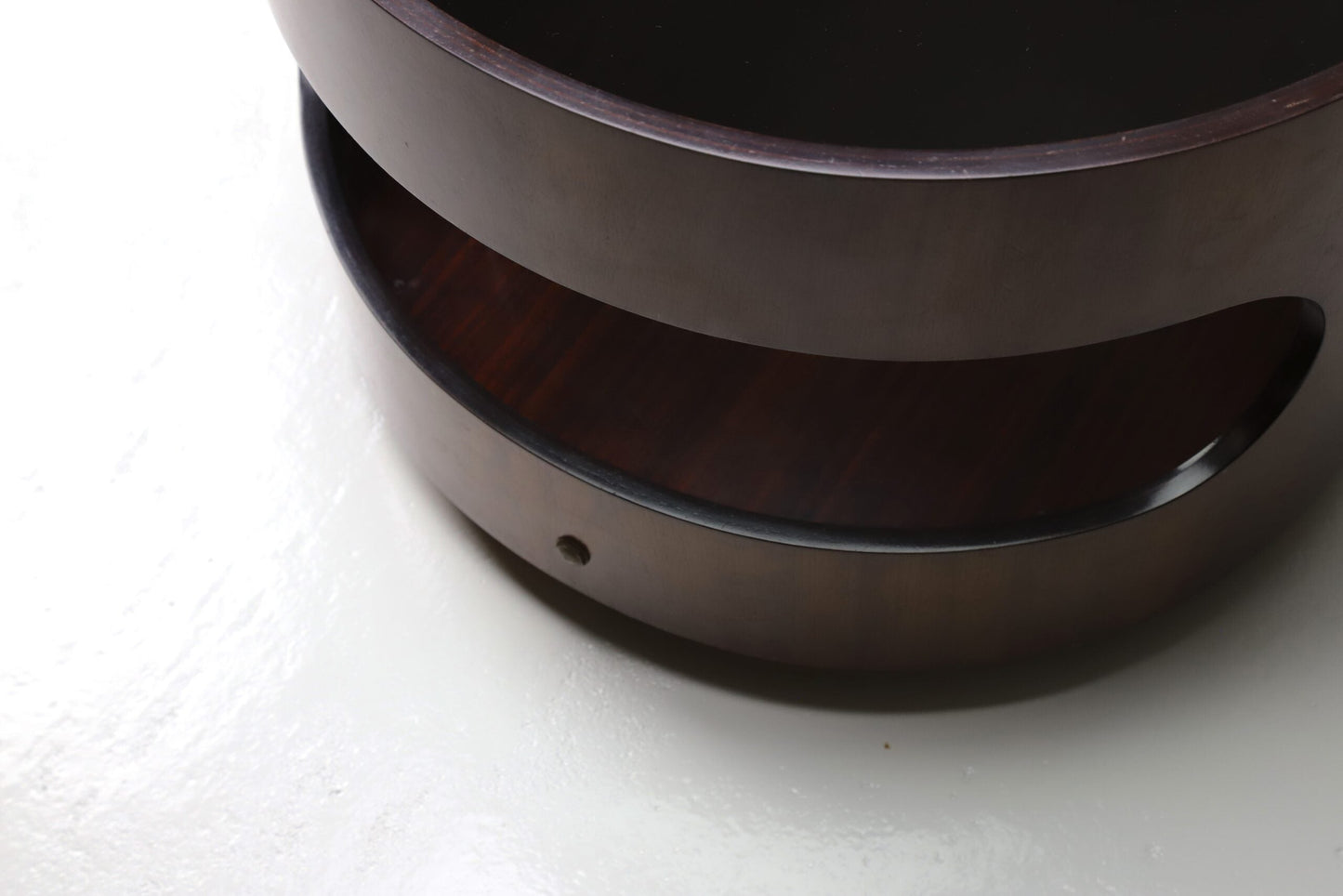 Italian Bar Cart In Walnut and Tinted Glass Carts