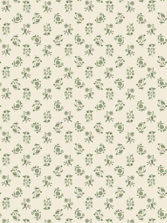 Juliette Floral Cascade Grasscloth  Wallpaper in Gentle Fawn