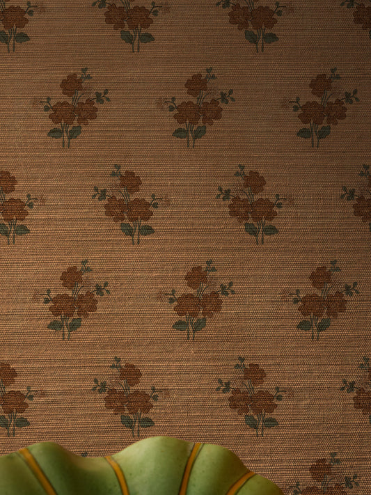 Juliette Marisol Grasscloth Wallpaper in Cascade