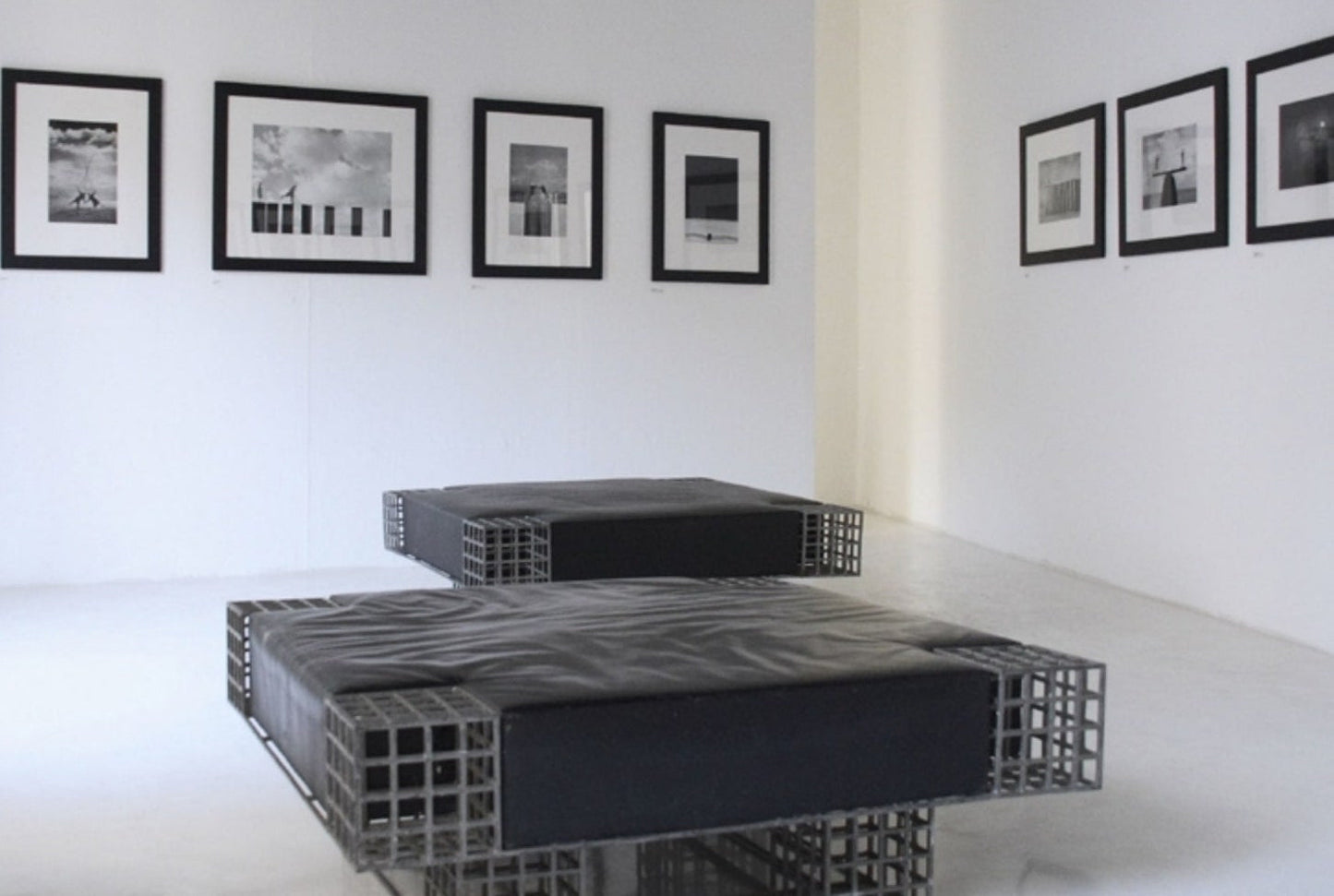 Large Bench Ottoman by Carla Sozzani in Milan Mohair Velvet, 1990s Benches