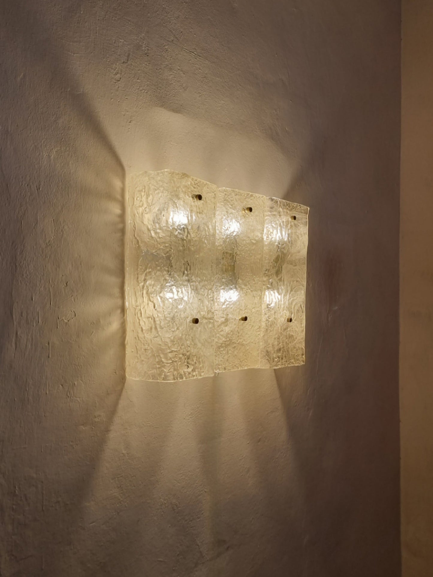 Wall Sconce Composed of 3 Large Murano Glass by Barovier & Toso, Italy 1960s Sconces