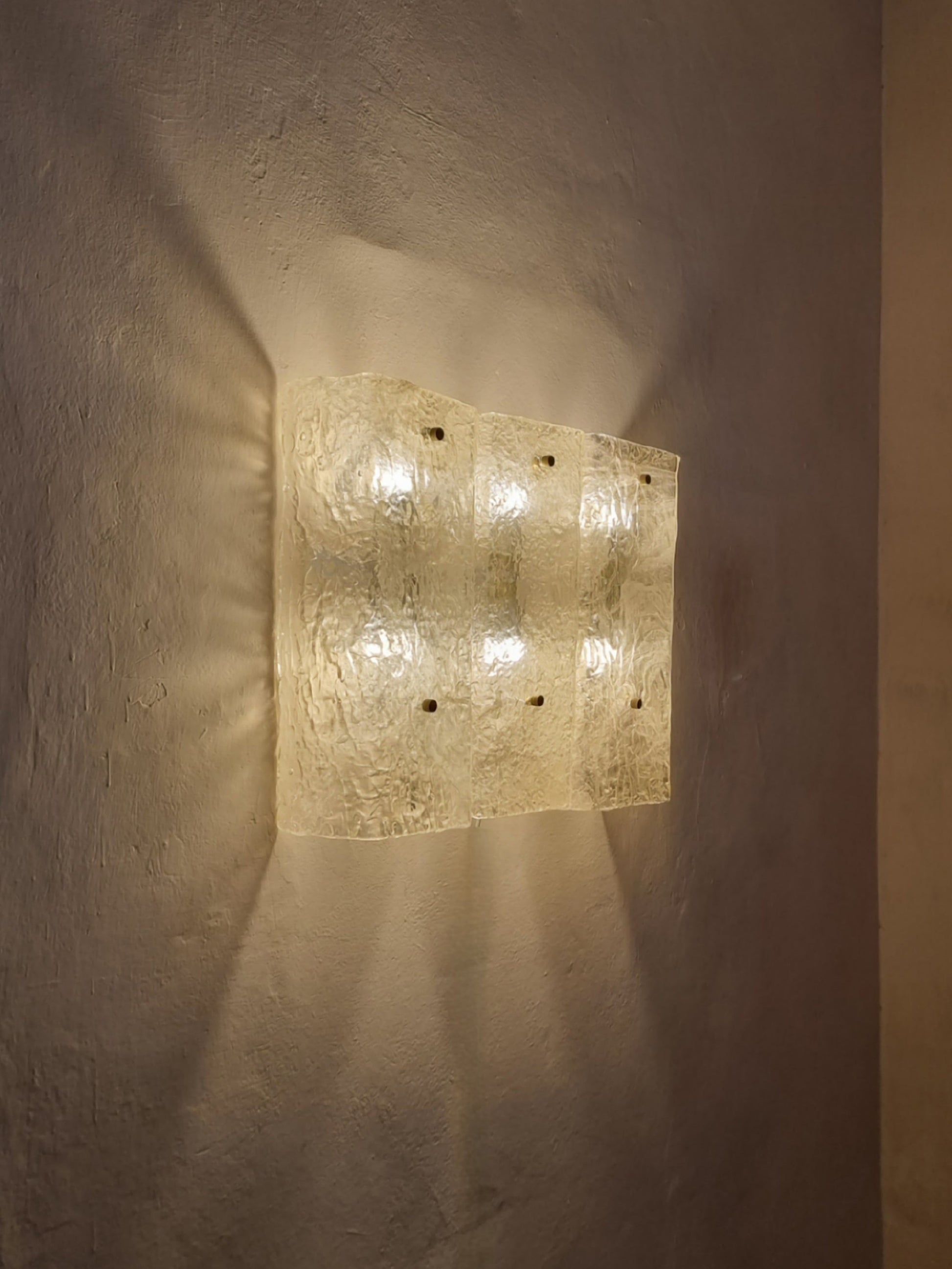 Wall Sconce Composed of 3 Large Murano Glass by Barovier & Toso, Italy 1960s Sconces