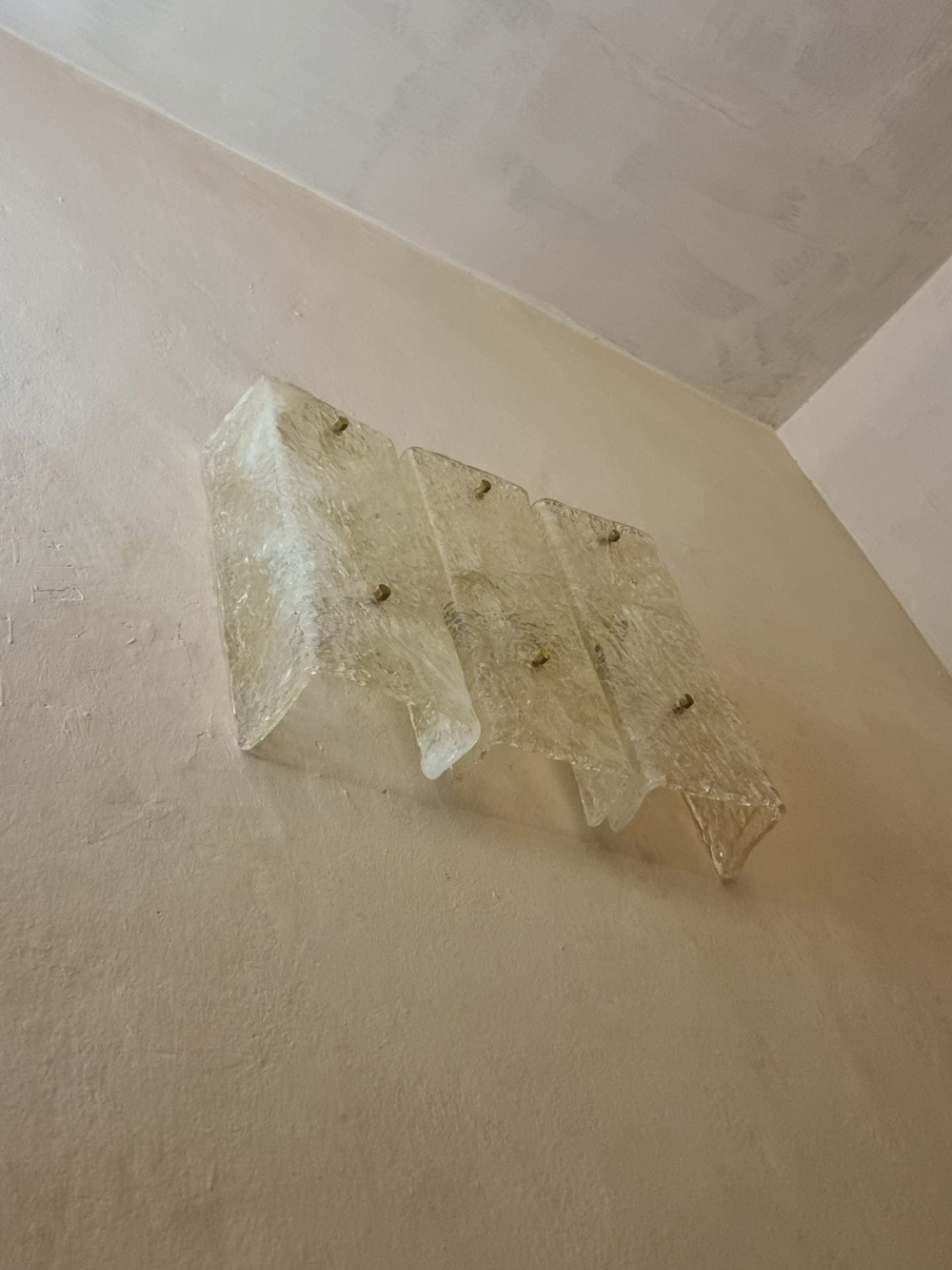 Wall Sconce Composed of 3 Large Murano Glass by Barovier & Toso, Italy 1960s Sconces