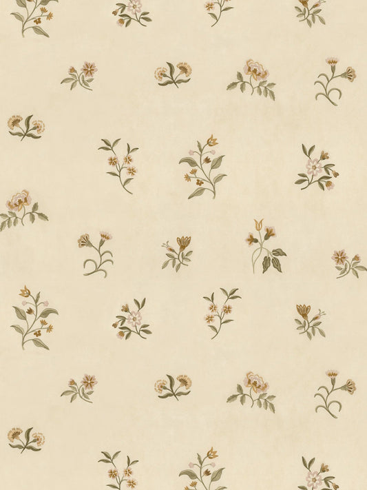 Loom Lovers Bloom Wallpaper in Aloe Wash