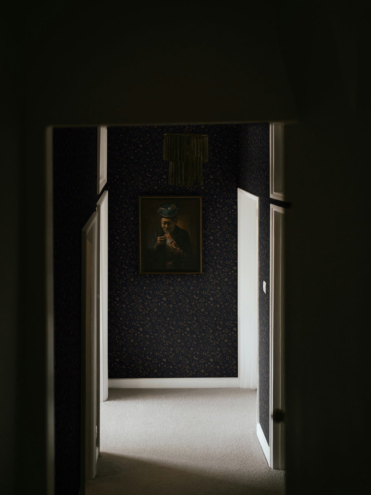Loom Primavera  Wallpaper in Blue Depths