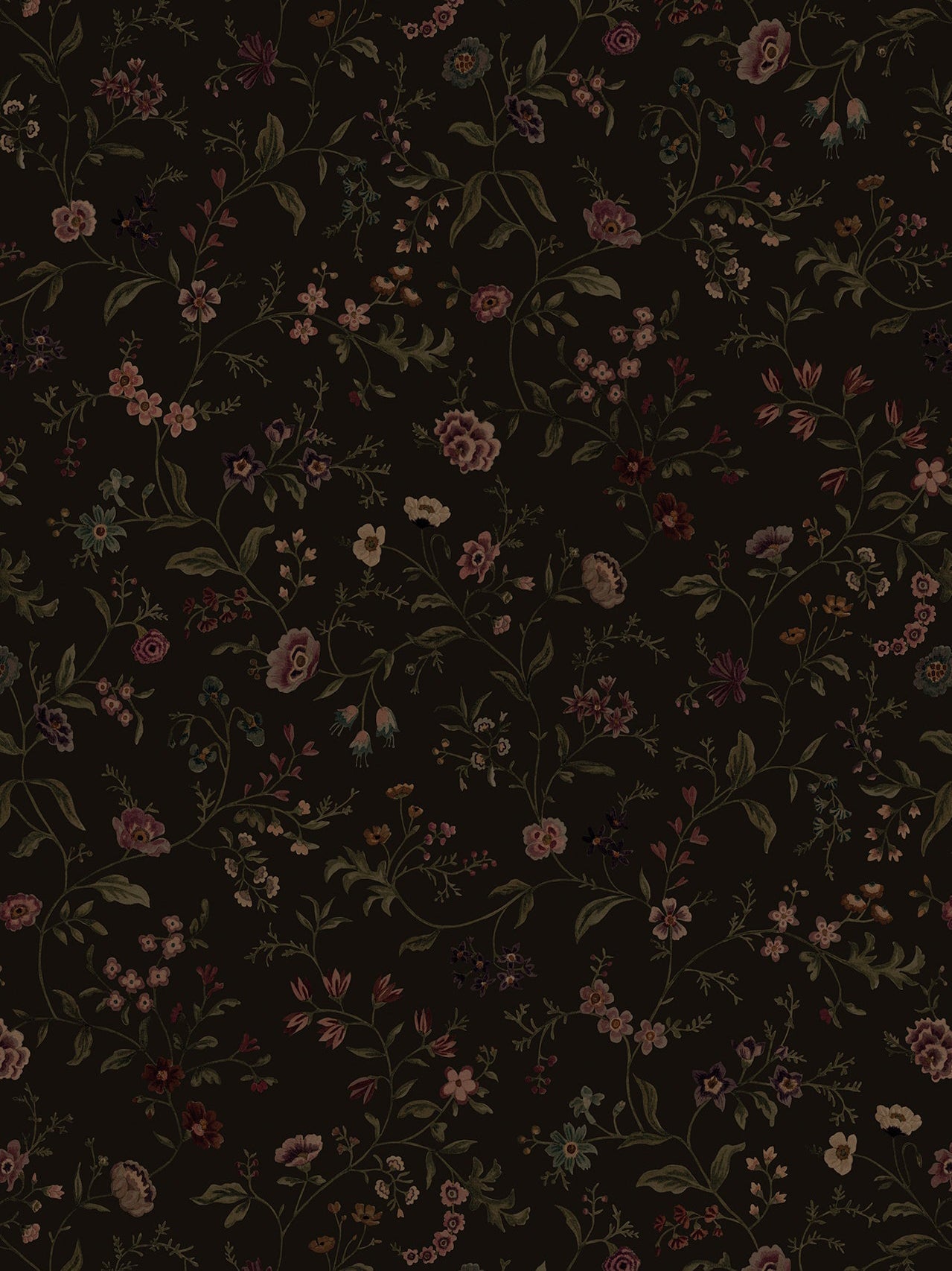 Loom Primavera  Wallpaper in Midnight