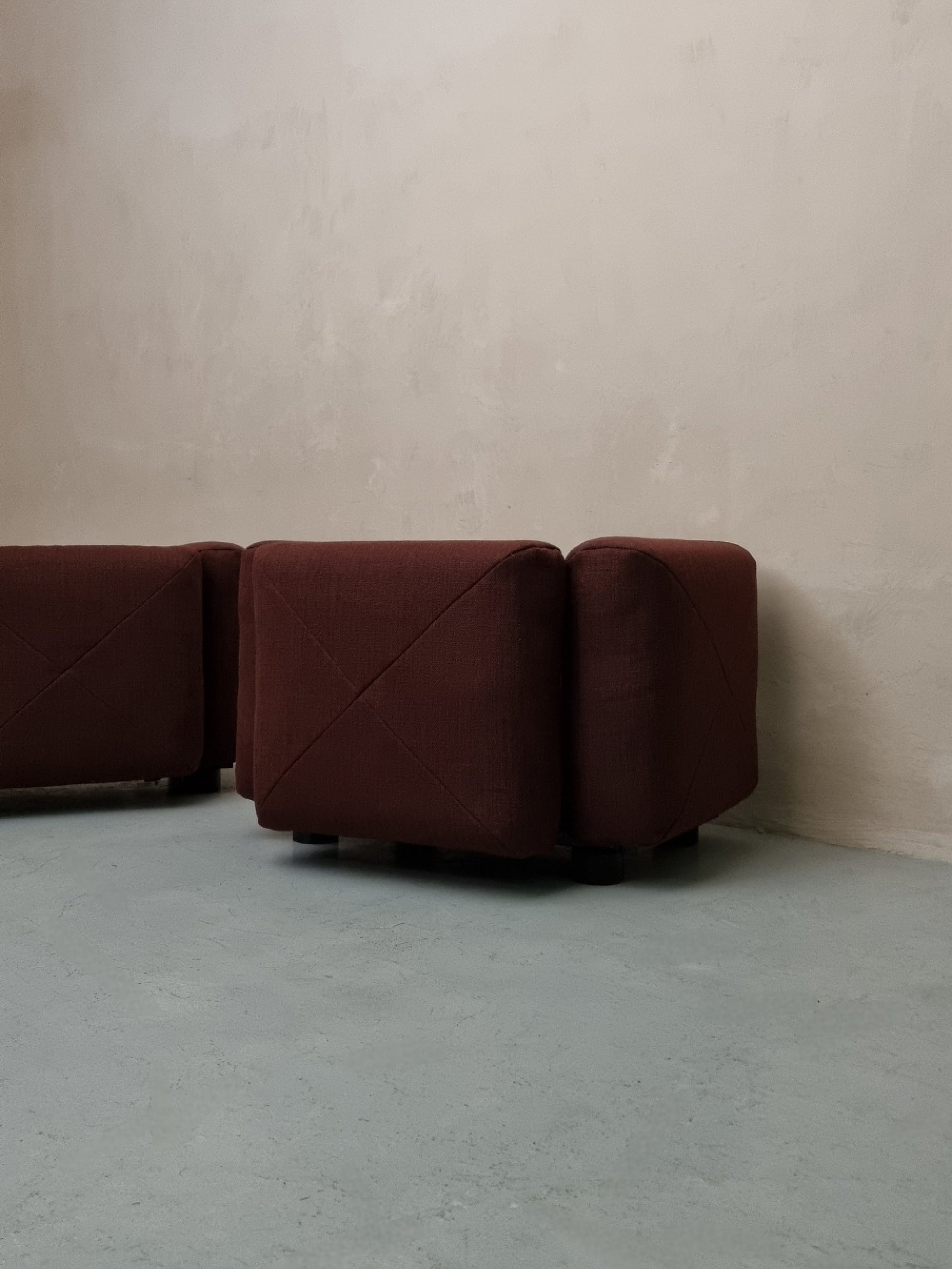 Marius & Marius 3-Piece Armchairs Designed by Mario Marenco for Arflex Chairs