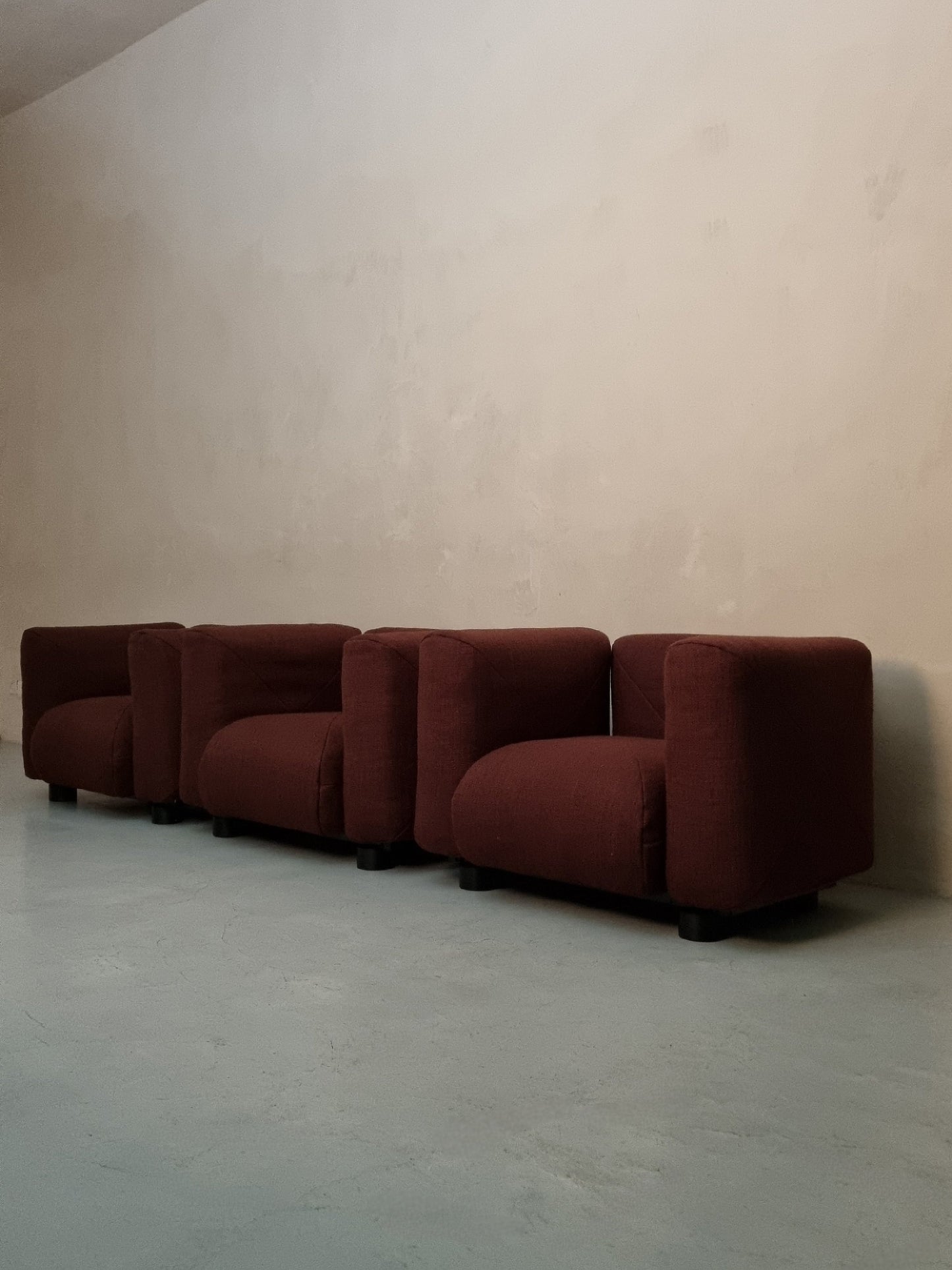 Marius & Marius 3-Piece Armchairs Designed by Mario Marenco for Arflex Chairs