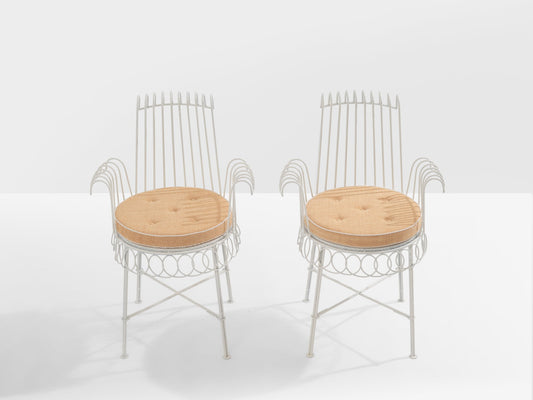 Mathieu Mategot Pair of Cap D'Ail Chairs, 1950s Chairs
