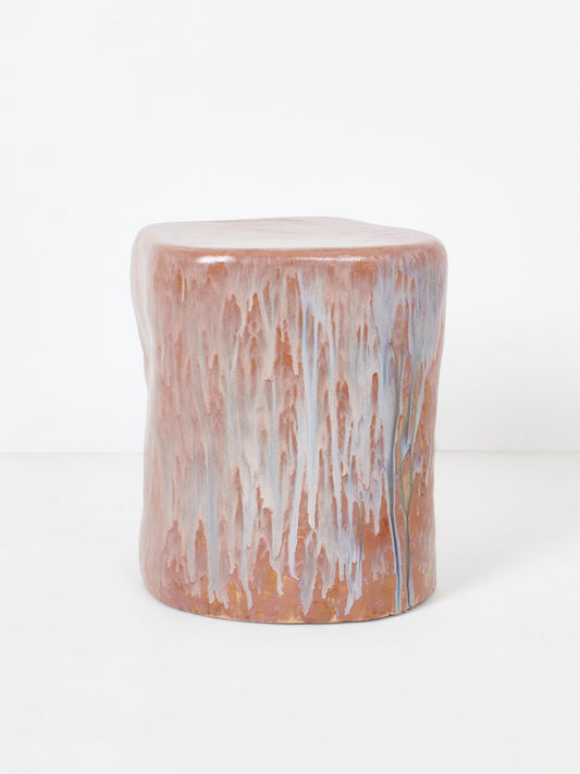 Medium Ceramic Side Table in Petri Pink End Tables