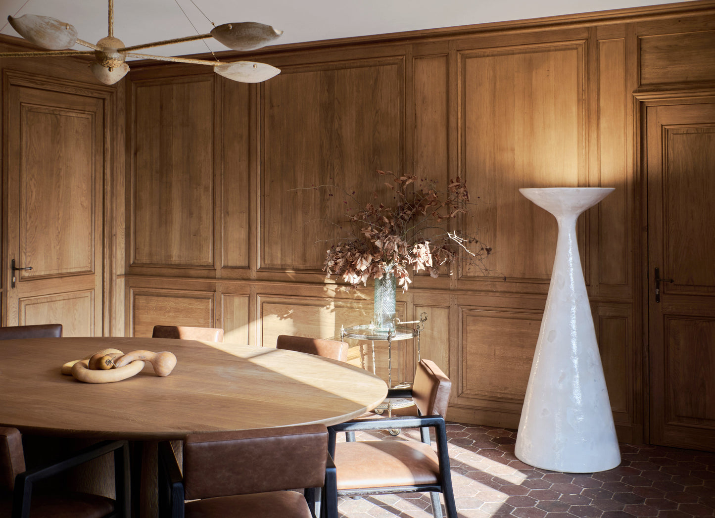 Melides Floor Light No1 in White Floor Lamps